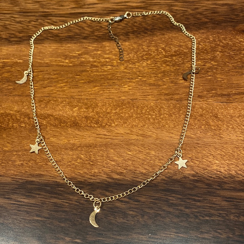 Moon and Star Necklace